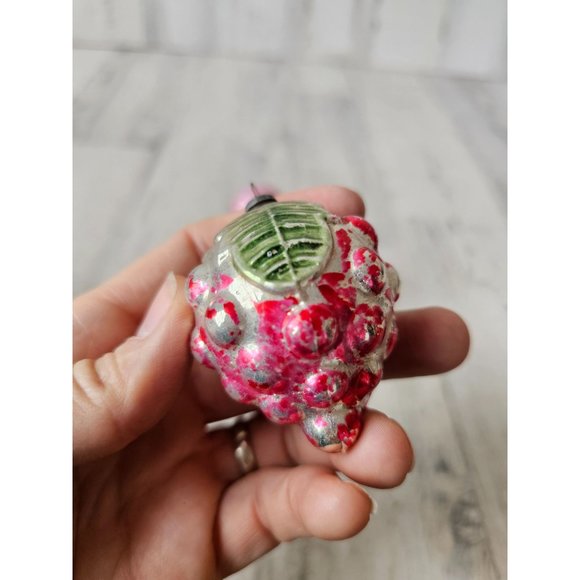 Vintage strawberry glass ornament set Xmas tree Columbia - Picture 5 of 14